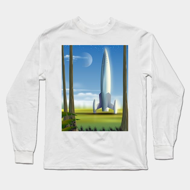 Spaceship Long Sleeve T-Shirt by nickemporium1